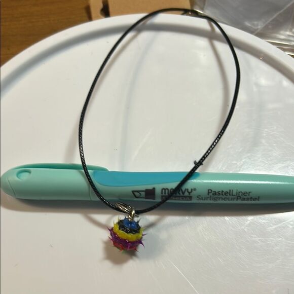 Colorful Beaded Pendant Necklace - Picture 1 of 2